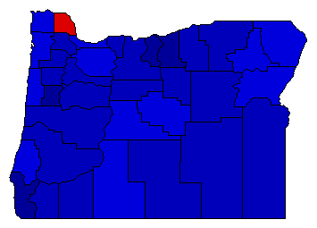 1948 Oregon County Map of General Election Results for Senator