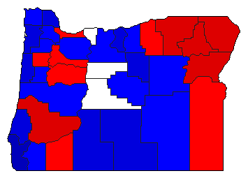 1902 Oregon County Map of General Election Results for Governor