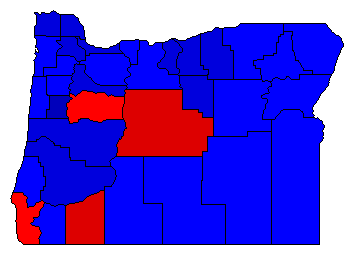 1914 Oregon County Map of General Election Results for Governor