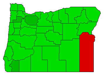 1984 Oregon County Map of General Election Results for Referendum