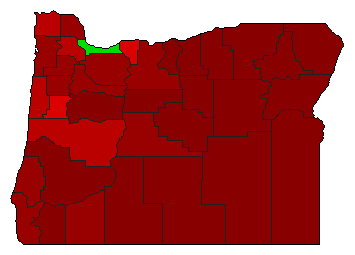 2014 Oregon County Map of General Election Results for Referendum