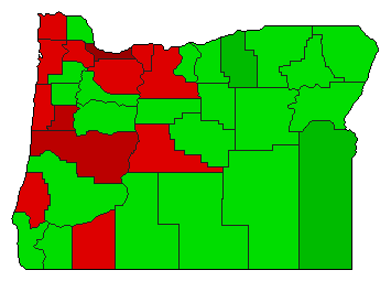 2008 Oregon County Map of General Election Results for Referendum