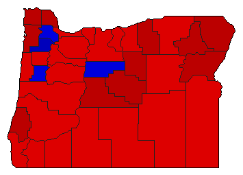 1956 Oregon County Map of General Election Results for Attorney General