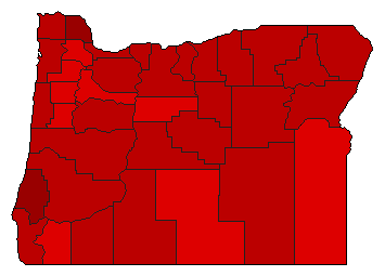 1964 Oregon County Map of General Election Results for Attorney General