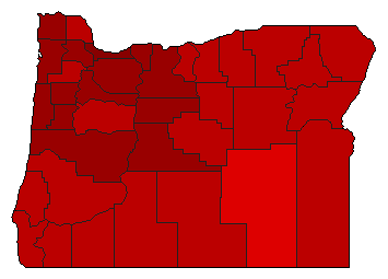 2008 Oregon County Map of General Election Results for Attorney General