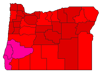 1978 Oregon County Map of Democratic Primary Election Results for Governor