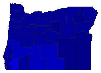 1966 Oregon County Map of Republican Primary Election Results for Senator