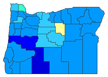 2004 Oregon County Map of Republican Primary Election Results for Senator