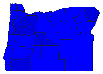 2020 Oregon County Map of Republican Primary Election Results for Senator