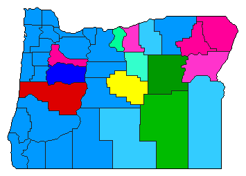 2022 Oregon County Map of Republican Primary Election Results for Senator