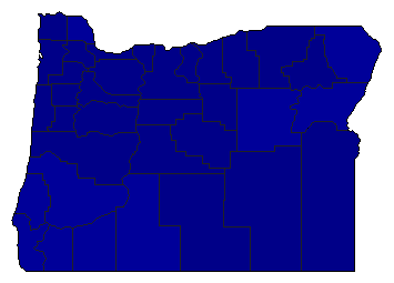 1982 Oregon County Map of Republican Primary Election Results for Governor