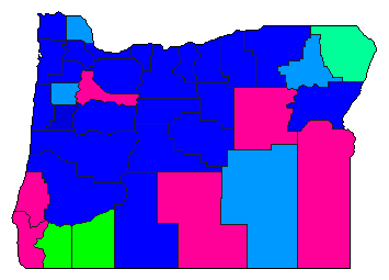 2006 Oregon County Map of Republican Primary Election Results for Governor