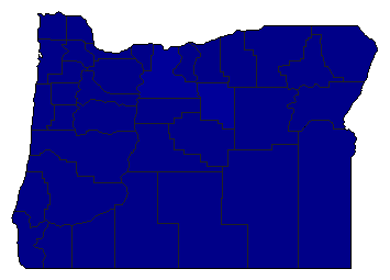 2020 Oregon County Map of Republican Primary Election Results for Secretary of State