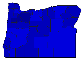 1960 Oregon County Map of Republican Primary Election Results for State Treasurer