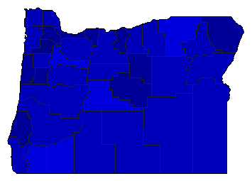 1960 Oregon County Map of Republican Primary Election Results for Attorney General
