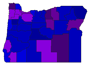 2012 Oregon County Map of Republican Primary Election Results for Attorney General