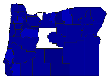 1906 Oregon County Map of Special Election Results for Senator