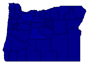 1918 Oregon County Map of Special Election Results for Senator