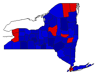 1960 New York County Map of General Election Results for President