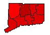 2000 Connecticut County Map of General Election Results for President