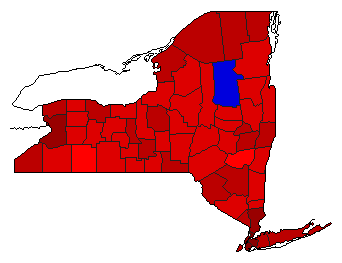 2004 New York County Map of General Election Results for Senator