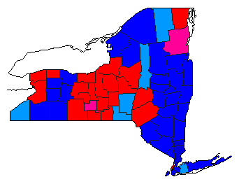 2010 New York County Map of Special Election Results for Senator