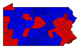 2012 Pennsylvania County Map of General Election Results for Attorney General