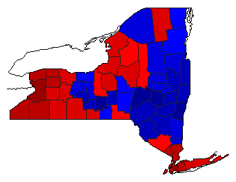 2014 New York County Map of Democratic Primary Election Results for Governor