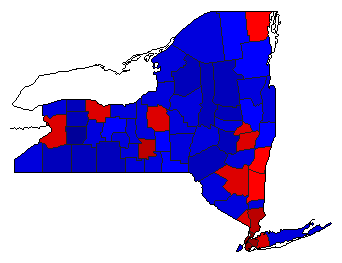2016 New York County Map of General Election Results for President