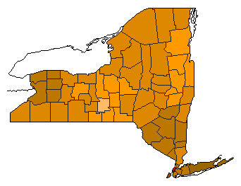 2016 New York County Map of Republican Primary Election Results for President