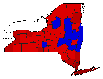 2018 New York County Map of Democratic Primary Election Results for Governor
