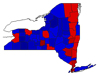 2022 New York County Map of General Election Results for Comptroller General