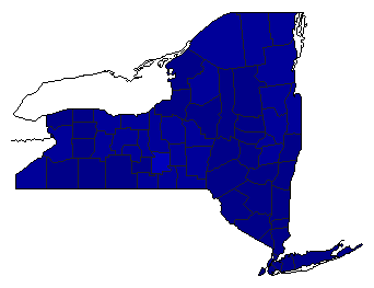2024 New York County Map of Republican Primary Election Results for President
